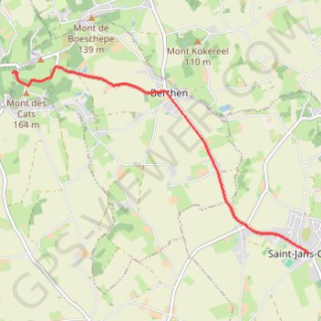 Itinéraire Brouter_shortest_0, distance, dénivelé, altitude, carte, profil, trace GPS