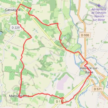 Itinéraire Les châteaux gascons et l'abbaye de Flaran, distance, dénivelé, altitude, carte, profil, trace GPS