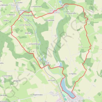 Itinéraire De Tuffé à Saint-Denis-des-Coudrais, distance, dénivelé, altitude, carte, profil, trace GPS