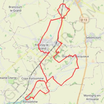 Itinéraire De la Filandière aux sources de la Somme, distance, dénivelé, altitude, carte, profil, trace GPS