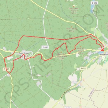 Itinéraire Forêt de Pierrefonds, distance, dénivelé, altitude, carte, profil, trace GPS