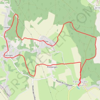 Itinéraire Nièvre - Parigny les vaux, distance, dénivelé, altitude, carte, profil, trace GPS