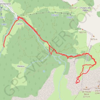 Itinéraire Combe suspendue sous le Roc d'Enfer - ski de rando, distance, dénivelé, altitude, carte, profil, trace GPS