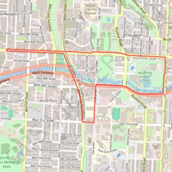 Itinéraire Garmin Kansas City 5K, distance, dénivelé, altitude, carte, profil, trace GPS