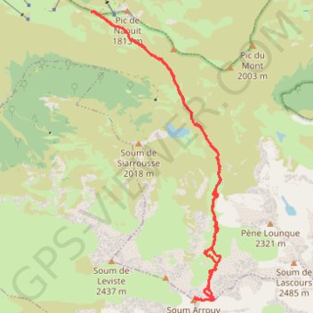 Itinéraire Soum arrouy, distance, dénivelé, altitude, carte, profil, trace GPS