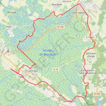 Itinéraire st agnant-lagriperie, distance, dénivelé, altitude, carte, profil, trace GPS