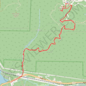 Itinéraire Orford, QC, sentier du ruisseau des chènes, distance, dénivelé, altitude, carte, profil, trace GPS