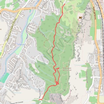 Itinéraire Saint-Péray Marche à pied, distance, dénivelé, altitude, carte, profil, trace GPS