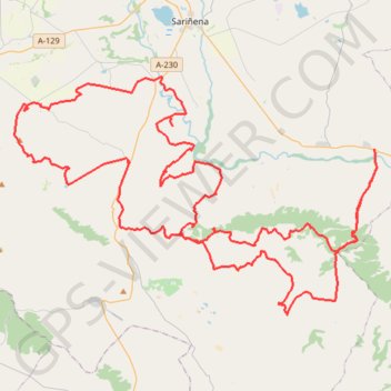 Itinéraire 01-19-Boucle Monegros, distance, dénivelé, altitude, carte, profil, trace GPS