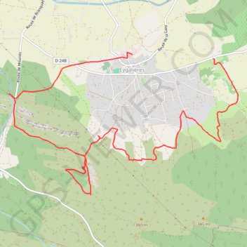 Itinéraire Eygalieres, distance, dénivelé, altitude, carte, profil, trace GPS