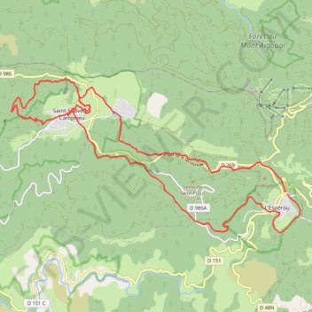 Itinéraire Espéroux - Camprieux, distance, dénivelé, altitude, carte, profil, trace GPS