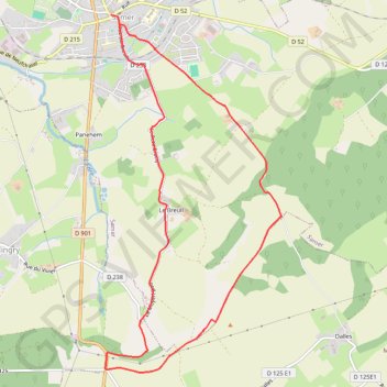 Itinéraire Le Mont Corbeau - Samer, distance, dénivelé, altitude, carte, profil, trace GPS