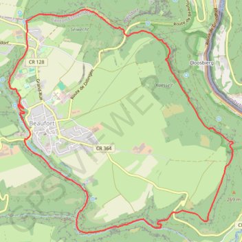 Itinéraire B1, distance, dénivelé, altitude, carte, profil, trace GPS