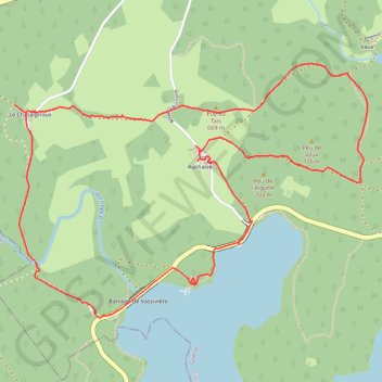 Itinéraire Magrangeas, le circuit des deux digues, distance, dénivelé, altitude, carte, profil, trace GPS