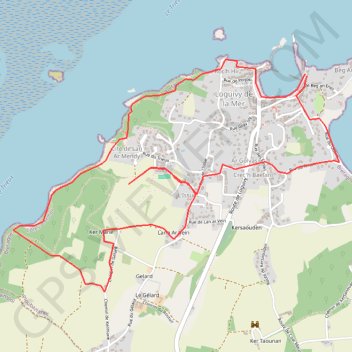 Itinéraire Loguivy-de-la-Mer, distance, dénivelé, altitude, carte, profil, trace GPS
