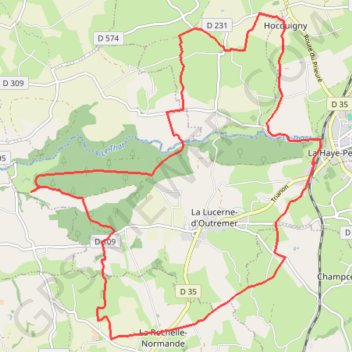 Itinéraire Abbaye de La Lucerne, distance, dénivelé, altitude, carte, profil, trace GPS