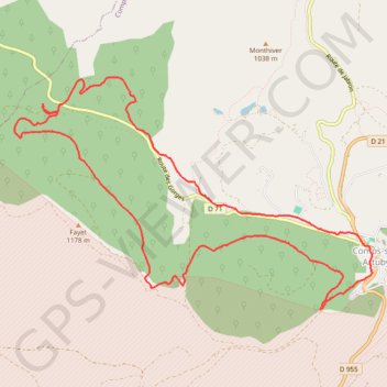 Itinéraire Comps sur Artuby - Bois du Siounet, distance, dénivelé, altitude, carte, profil, trace GPS