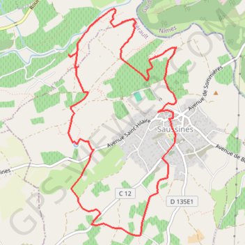 Itinéraire Les capitelles de la Bénovie à Saussines, distance, dénivelé, altitude, carte, profil, trace GPS