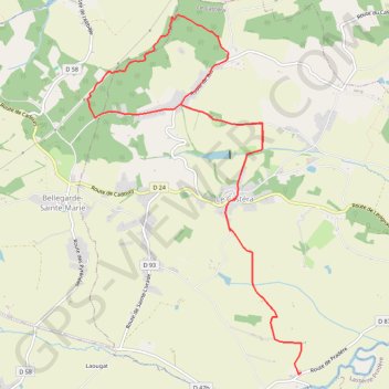 Itinéraire Castera-14k, distance, dénivelé, altitude, carte, profil, trace GPS