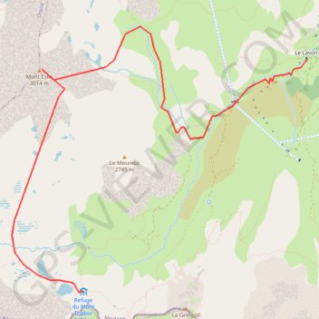Itinéraire Refuge du Mont Thabor par le vallon des Sarrasins, distance, dénivelé, altitude, carte, profil, trace GPS