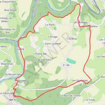 Itinéraire Alpes Mancelles - Le Val, distance, dénivelé, altitude, carte, profil, trace GPS