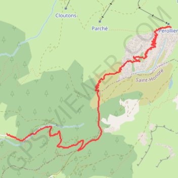 Itinéraire Rando au Pérollier, distance, dénivelé, altitude, carte, profil, trace GPS