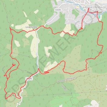 Itinéraire Chapelle Sainte-Anne de Goiron - La Roque-d'Anthéron, distance, dénivelé, altitude, carte, profil, trace GPS