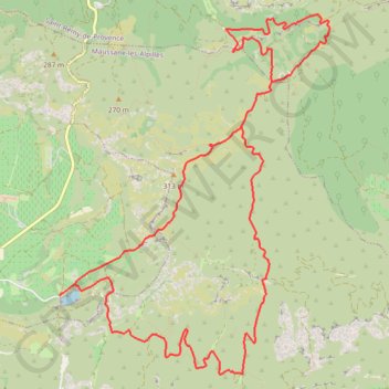 Itinéraire Les amants - Maussane-les-Alpilles, distance, dénivelé, altitude, carte, profil, trace GPS
