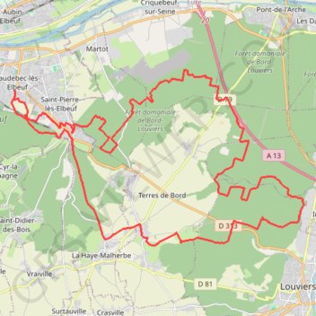 Itinéraire La Caudebécaise - Caudebec-lès-Elbeuf, distance, dénivelé, altitude, carte, profil, trace GPS
