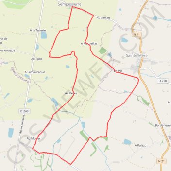 Itinéraire Les coteaux de Gascogne 2, distance, dénivelé, altitude, carte, profil, trace GPS