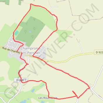 Itinéraire Champrond-en-Perchet, distance, dénivelé, altitude, carte, profil, trace GPS