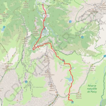 Itinéraire Traversée des Alpes - Étape 7, distance, dénivelé, altitude, carte, profil, trace GPS