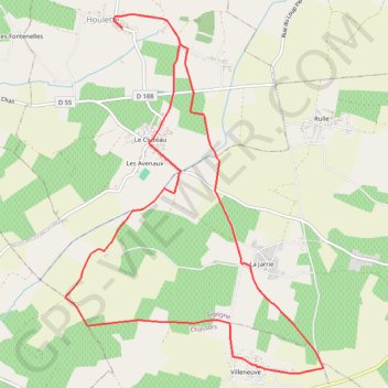 Itinéraire Circuit des Platins aux Sablons - Houlette, distance, dénivelé, altitude, carte, profil, trace GPS