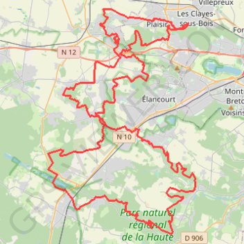 Itinéraire Le Faut pas Mollir - Plaisir, distance, dénivelé, altitude, carte, profil, trace GPS