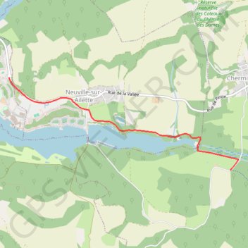 Itinéraire Voie Verte de l'Ailette, distance, dénivelé, altitude, carte, profil, trace GPS