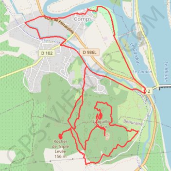 Itinéraire Abbaye de Saint-Roman - Comps, distance, dénivelé, altitude, carte, profil, trace GPS