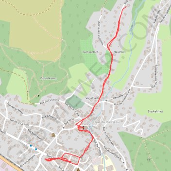 Itinéraire Descente vers Saint Amarin, distance, dénivelé, altitude, carte, profil, trace GPS