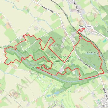 Itinéraire Palingbeekwandelroute, distance, dénivelé, altitude, carte, profil, trace GPS