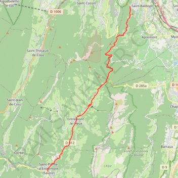 Itinéraire Saint-Baldoph Cyclisme, distance, dénivelé, altitude, carte, profil, trace GPS