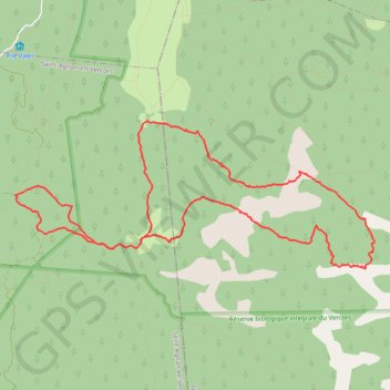 Itinéraire À travers les Erges, point 1704, distance, dénivelé, altitude, carte, profil, trace GPS