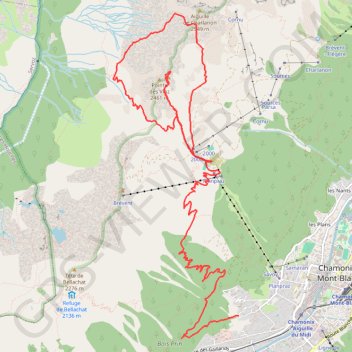 Itinéraire Traversée Clocher - Clochetons (Clocher de Planpraz) et Arête du Doigt (Aiguille de Charlanon), distance, dénivelé, altitude, carte, profil, trace GPS