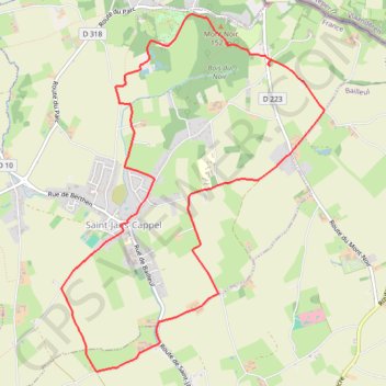 Itinéraire TraceGPS Issued St Jans Cappel Sentier du mont Noir, distance, dénivelé, altitude, carte, profil, trace GPS