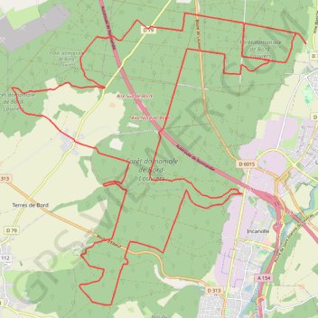 Itinéraire Val de Reuil - Forêt de Bord, distance, dénivelé, altitude, carte, profil, trace GPS