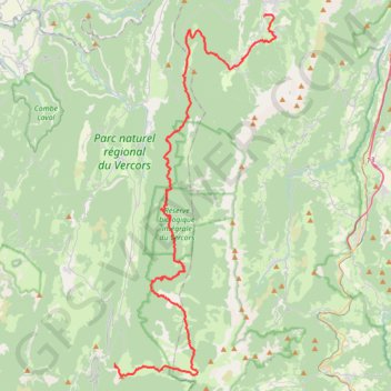 Itinéraire La petite traversée du Vercors, distance, dénivelé, altitude, carte, profil, trace GPS