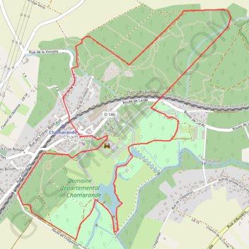 Itinéraire Chamarande boucle nord, distance, dénivelé, altitude, carte, profil, trace GPS