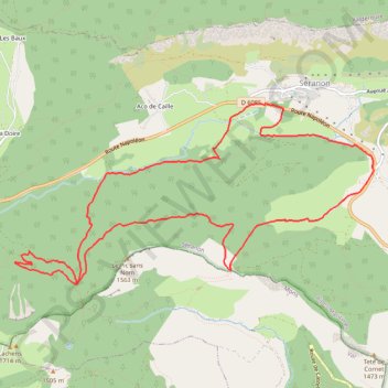 Itinéraire Séranon Sud - La Rouaine - Lachens, distance, dénivelé, altitude, carte, profil, trace GPS