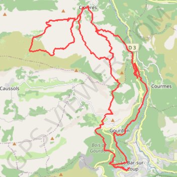 Itinéraire Les Gorges du Loup et le Plateau de Calern, distance, dénivelé, altitude, carte, profil, trace GPS