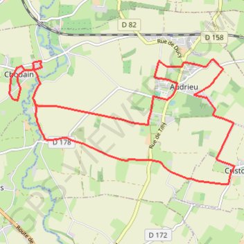 Itinéraire Le circuit de Valdry - Audrieu, distance, dénivelé, altitude, carte, profil, trace GPS