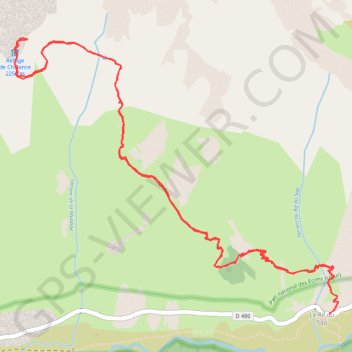 Itinéraire Le refuge de Chalances en Valgaudemar, distance, dénivelé, altitude, carte, profil, trace GPS