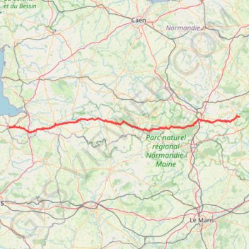 Itinéraire J2 Soligny-Pontorson, distance, dénivelé, altitude, carte, profil, trace GPS